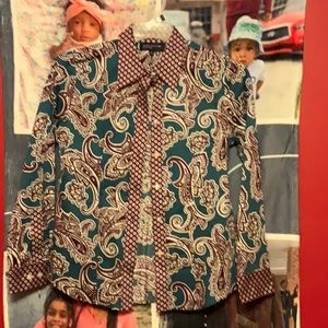 Jones New York Teal Buttoned Shirt